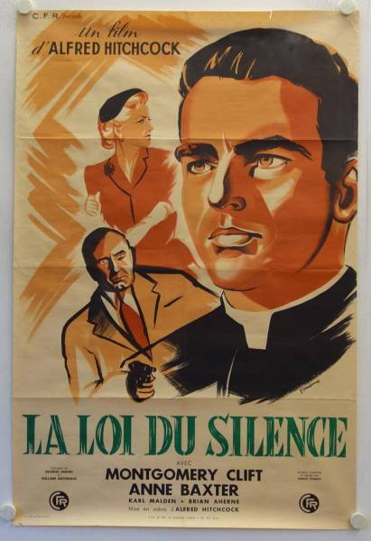Zum Schweigen verurteilt (Ich beichte) originales Filmplakat aus Frankreich